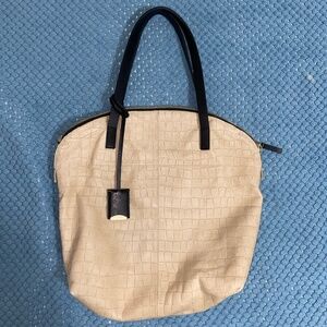 Linde Gallery St. Barth Flamands Alligator Embossed Leather Tote Made in France